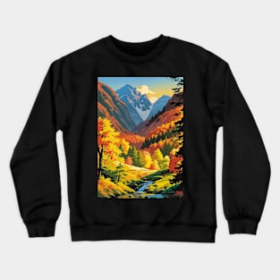 Stable Diffusion Fall Foliage Scene Crewneck Sweatshirt